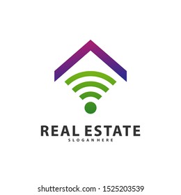 Smart Home Idea logo template, Tech City logo designs concept, Real Estate logo Vector Illustration
