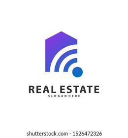 Smart Home Idea logo template, Tech City logo designs concept, Real Estate logo Vector Illustration
