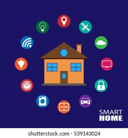 Smart home illustration concept