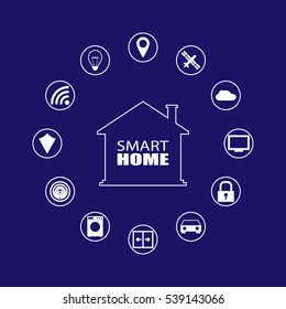 Smart home illustration concept