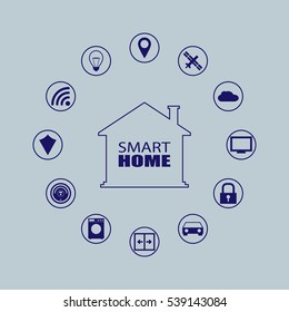 Smart home illustration concept