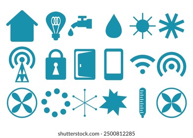 Smart home infographic elements collection. Concept house with technology system. Flat design style vector illustration. 


