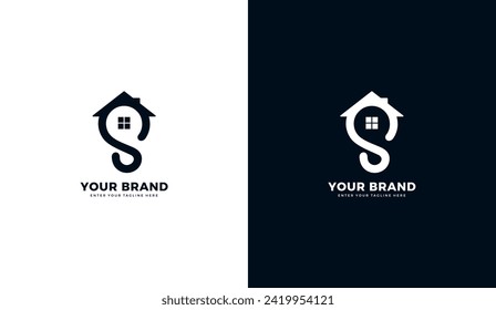 Logotipo de inspiración para el hogar inteligente. Icono de casa creativa, ilustración vectorial gráfica