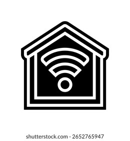 smart home integration glyph icon vector. smart home integration sign. isolated symbol illustration
