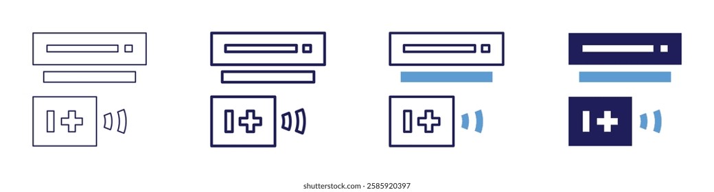 Smart home integration icon in 4 different styles. Thin Line, Line, Bold Line, Duotone. Duotone style. Editable stroke.