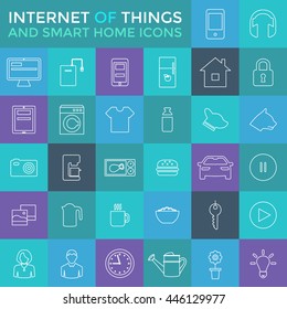 Smart Home And Internet Of Things Icon Set