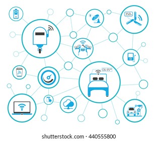 smart home and internet of things, IoT and smart technology concept