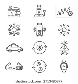 Conjunto de Ícones de Dispositivos IoT e Smart Home