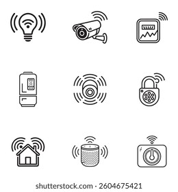 Smart Home and IoT - Internet of Things Icons set. 