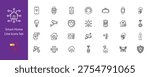Smart Home and IoT Line Icons Set.