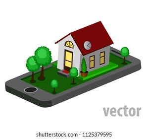 Smart home. isometric design style vector illustration