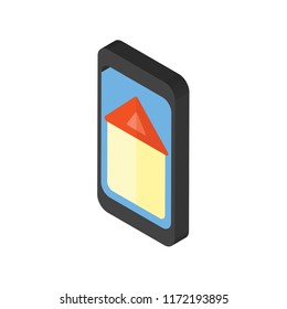 Smart home isometric left top view 3D icon