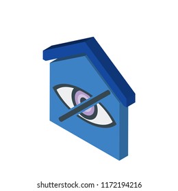 Smart home isometric left top view 3D icon