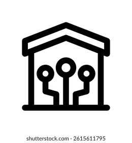 smart home line icon. Clean and minimalist vector icon for websites, mobile apps, presentations, and logos. Fully scalable and customizable for any project.