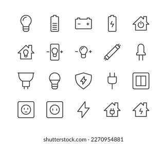 smart home line icon set with editable stroke. Outline collection of vector objects. Premium icon pack