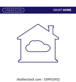Smart home linear icon