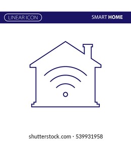 Smart home linear icon