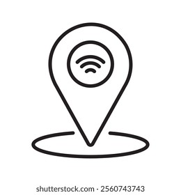 smart home location isolated line icon