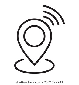 smart home location isolated line icon