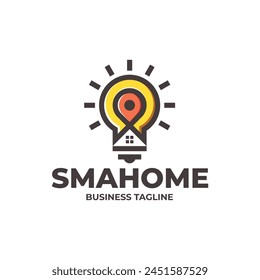 smart home location logo vector