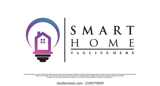 Smart home logo design with creative concept Premium Vector 