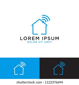 Smart home logo design template
