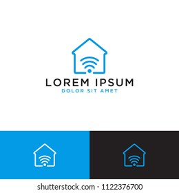 Smart home logo design template