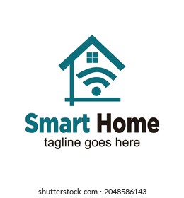 Smart home logo design template