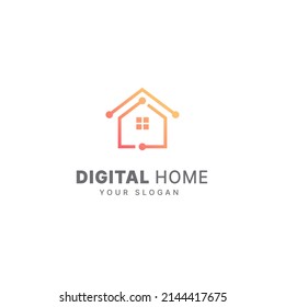 Smart Home Logo Design Template, House Tech, Home Tech, For House Digital Modern