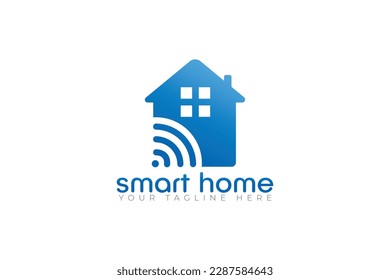 Smart home logo design template
