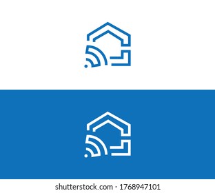 formato vectorial de diseño de logotipo para el hogar inteligente