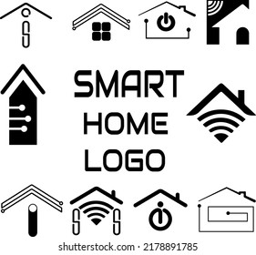 Smart home logo, smart house vector, digital home logo, digital house icon