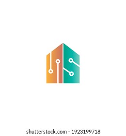Ilustración de diseño de iconos de logotipo Smart Home