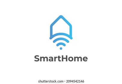 Smarthome-Logo für internetbasierte und technologiebasierte Immobilien