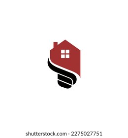 Smart home logo “lamp” red and black