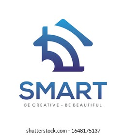 Logotipo Smart Home, logotipo inteligente para la seguridad doméstica vectorial