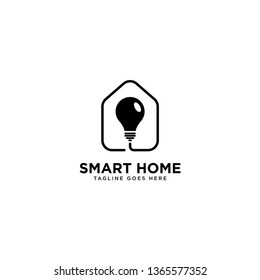 Smart Home logo simple line logo template vector illustration - Vector