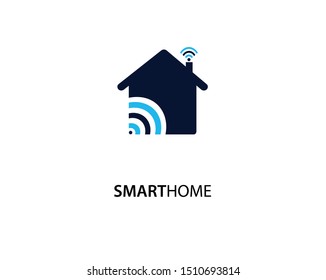 smart home logo template design vector