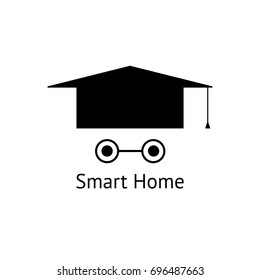 Smart home logo template. Vector logotype isolated on white background. Vector illustration.