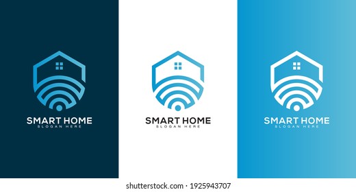 Smart Home Logo Vector Design Template