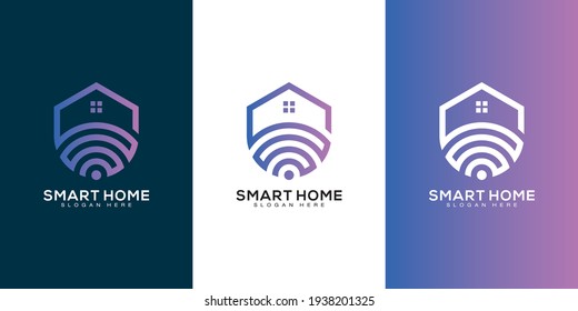 Smart Home Logo Vector Design Template