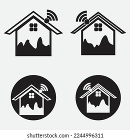plantilla de icono de diseño de ilustraciones vectoriales del logotipo de inicio inteligente
