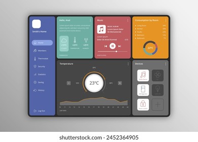 Smart home management app vector design in eps 10