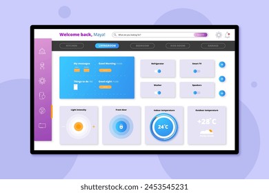 Smart home management application vector design in eps 10