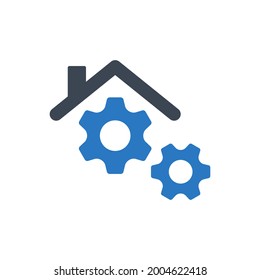 Smart home management icon. Vector EPS file.