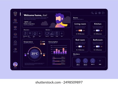 Smart home management vector design in eps 10