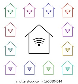 Smart home multi color style icon. Simple thin line, outline vector of internet things icons for ui and ux, website or mobile application