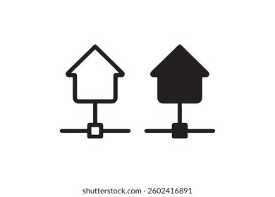 Smart home network connection icon Vector