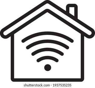 Smart Home outline icon for website or other content