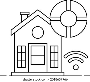 Smart Home With Pie Chart Concept, Interpretable Data Visualisation Vector Icon Design, Urban And Suburban House Symbol, Real Estate And Property Sign, Apartment And Mortgage Stock Illustration